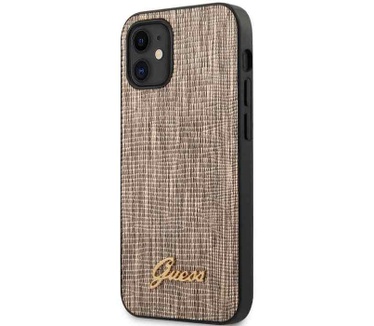 Guess Lizard Hard Case voor Apple iPhone 12/12 Pro (6.1") - Goud  Goud