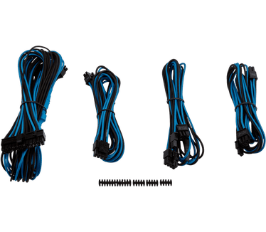 Corsair Premium Individually Sleeved PSU Cable Kit Starter Package, Type 4 (Generation 3) - Blauw/Zwart