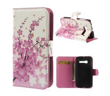 qMust Alcatel One Touch Pop C5 Wallet Case met stand (pink plum)