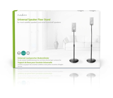Nedis Speakerbeugel | Universeel | Standaard | 4.5 kg | Hoogte Verstelbaar | ABS / Staal | Zwart