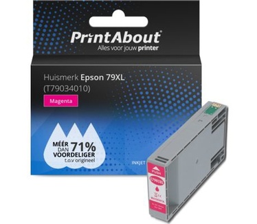 PrintAbout Huismerk Epson 79XL (T79034010) Inktcartridge Magenta Hoge capaciteit