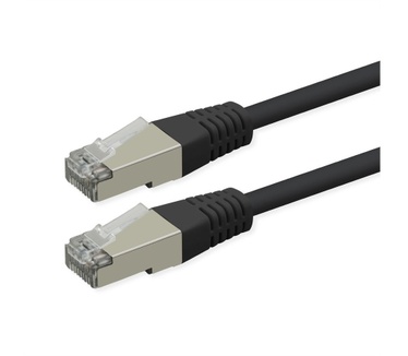 Roline S/FTP (PiMF) Patch Cord, Cat.6 (Class E), PoE, black, 5 m
