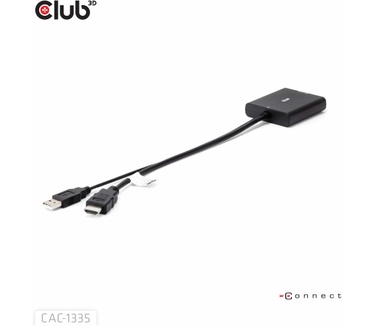 Club 3D HDMI + Micro USB to DisplayPort™ 4K120Hz or 8K30Hz M/F Active Adapter