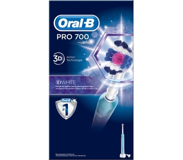 Oral-B Pro 700 3DWhite Elektrische Tandenborstel Powered By Braun