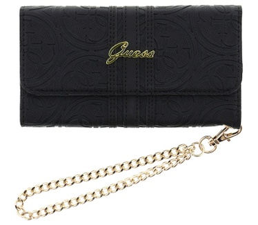 Guess Heritage Wallet Clutch BookCase for iPhone 7 (4,7") - Black Zwart