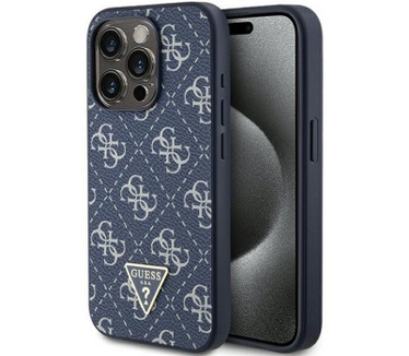 Guess 4G Triangle Logo Back Case Apple iPhone 15 Pro (6.1") Blauw Blauw