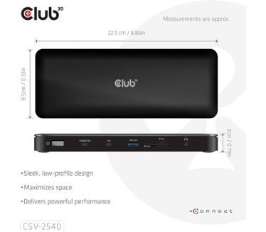 Club 3D 14-1 USB-C® Quad Display Docking Station