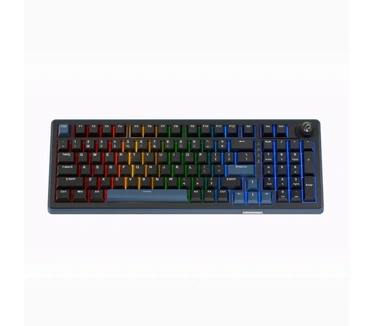 Ducky OK-M-98 - Toetsenbord Wine Red 98% - US-layout - zwart/blauw