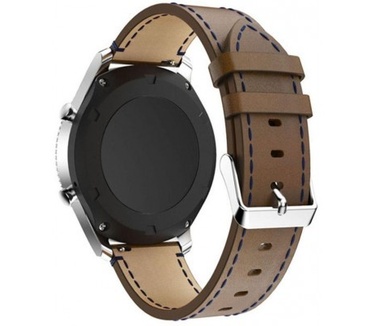 qMust Lederen armband voor Samsung Gear S3 Classic / S3 Frontier - Brown