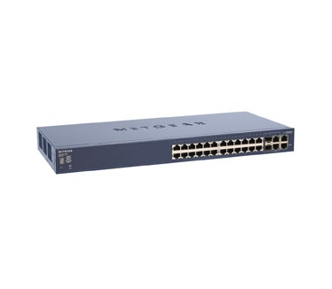 Netgear FS728TS ProSafe Rackmount Switch (24x 10/100Mbps, 4x 1000Mbps)