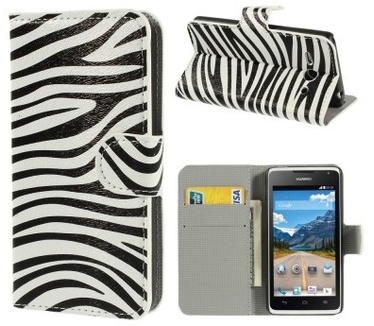 qMust Wallet Case met stand Huawei Ascend Y530 (zebra)