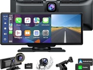 Draadloze Apple Carplay & Android Auto scherm met dashcam