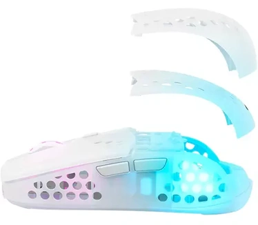 Xtrfy MZ1 Wireless RGB Rail Draadloos, Met bekabeling 19,000dpi Muis Wit