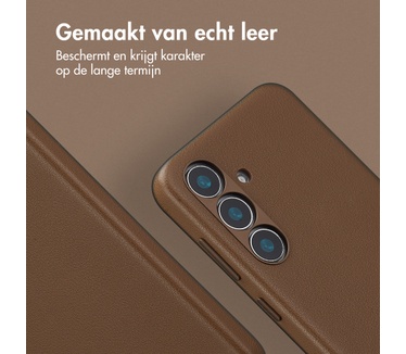 Accezz MagSafe Leather Backcover Samsung Galaxy S25 - Coffee Brown