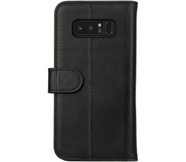 Rosso Deluxe Samsung Galaxy Note 8 Hoesje Echt Leer Book Case Zwart (Galaxy Note 8) Zwart