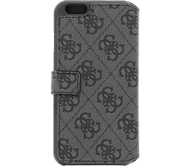 Guess 4G Uptown Book Case voor Apple iPhone 5/5S/SE - Antraciet Grijs