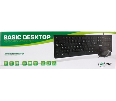 InLine Optisch Toetsenbord en muis (Qwertz DE)