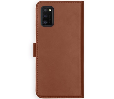 Selencia Echt Lederen Bookcase Samsung Galaxy A41 - Lichtbruin