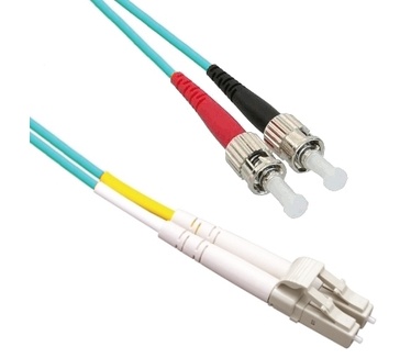 Eeconn Glasvezel Patchkabel, 50/125 (OM3), LC - ST, Duplex, 15m
