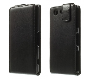 Kees Lederlook Flip Hoesje Samsung Galaxy Note 4 - Zwart