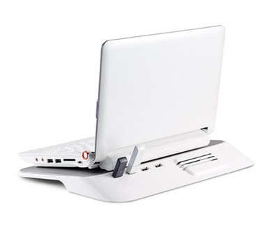 Choiix Mini Laptop Cooler + USB Hub - Wit