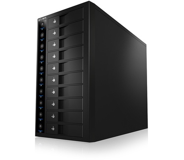 Raidsonic Icy Box 10-bay Extern SINGLE Systeem Zwart