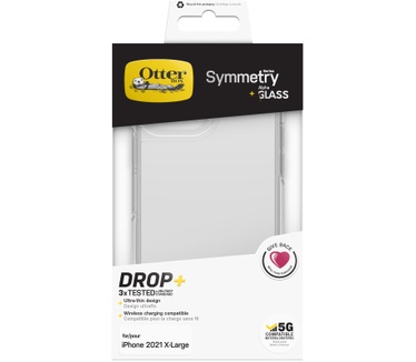 Otterbox Symmetry Clear + Alpha Glass Anti-Microbial Series voor Apple iPhone 13 Pro Max, transparant