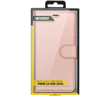 Accezz Wallet Softcase Bookcase iPhone 11 Pro - Rosé Goud (iPhone 11 Pro) Roze