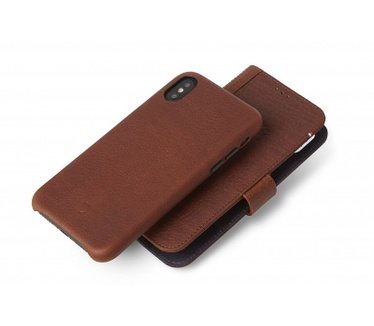 Decoded 2-in-1 Leather Wallet Apple iPhone X Book Case Bruin (iPhone X) Bruin