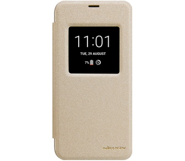 Nillkin New Sparkle S-View Book Case voor LG Q6 - Goud Goud