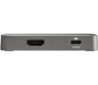 Startech.com USB C Multiport Adapter, USB Type-C naar 4K 60Hz HDMI 2.0, 100W Power Delivery Pass-through, 3-Port 10Gbps USB Hub, Compacte USB C Mini Dock, 25cm Kabel
