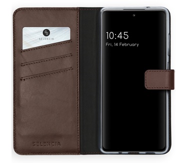 Selencia Echt Lederen Bookcase Samsung Galaxy S20 FE - Bruin