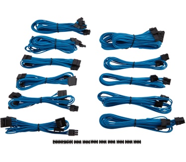 Corsair Premium Individually Sleeved PSU Cable Kit Pro Package, Type 4 (Generation 3) Blauw Blauw