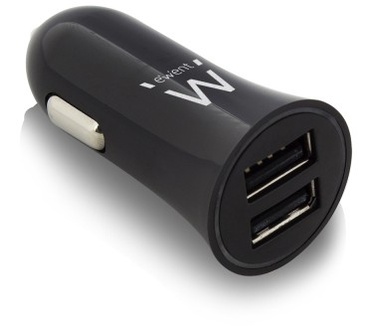Ewent EW1221 2-Poorts USB Autolader 2.1A