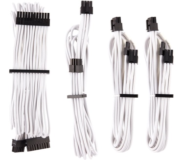 Corsair Premium Individually Sleeved PSU Cables Starter Kit Type 4 Gen 4 - White Wit