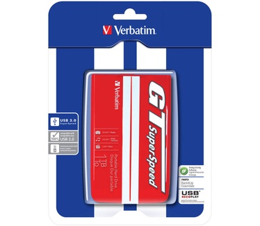 Verbatim GT SuperSpeed USB 3.0 1TB Rood