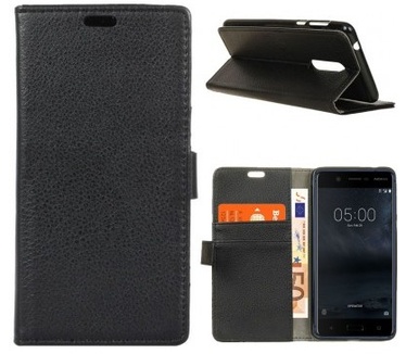 qMust Nokia 5 Wallet Hoesje Zwart