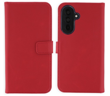 Selencia Echt Leren Bookcase Samsung Galaxy A37 (5G) - Rood