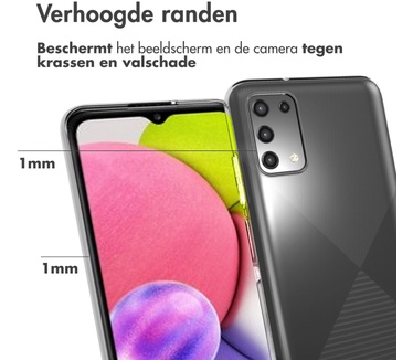 Accezz Clear Backcover Samsung Galaxy A03s - Transparant