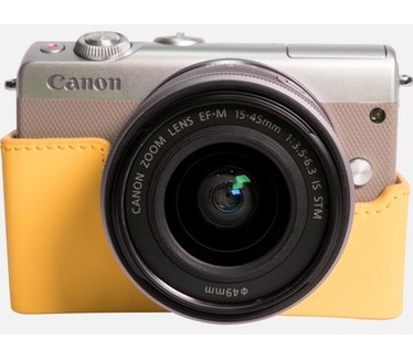 Canon EOS M100 Grijs + EF-M 15-45mm IS STM Zilver + Beschermhoes + irista 50 GB