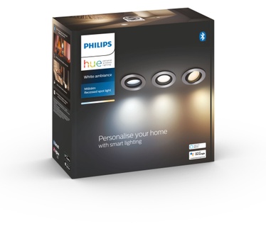 Philips Hue 3-pack Milliskin, inbouwspot, Aluminium