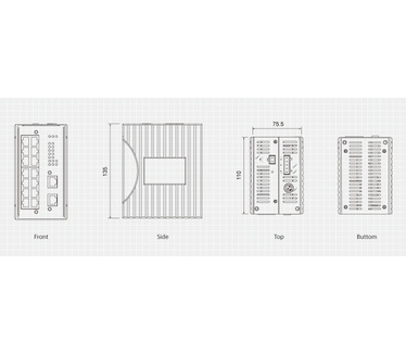 LevelOne 16-Port Fast Ethernet Industrial Switch, DIN-Rail, -40°C to 85°C