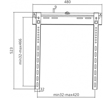 Equip 32"~ 55" Flat Screen Slim Fixed Wall Mount Bracket