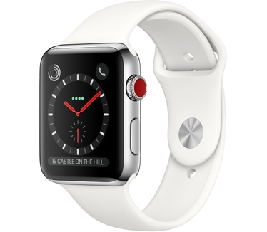 Apple Watch Series 3 42.5mm RVS (Wit)