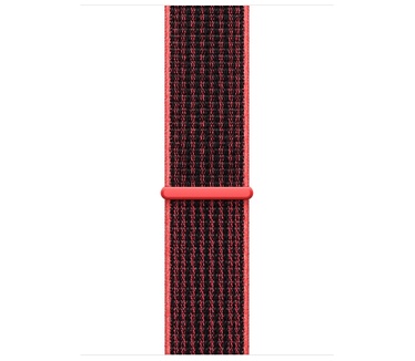Apple Geweven sportbandje van Nike - Bright Crimson/zwart (42 mm)