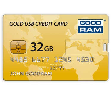 Goodram Gold USB Credit Card 32GB Goud