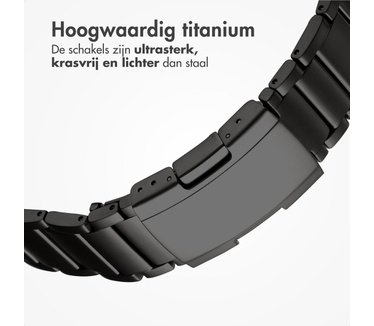 Accezz Mat Titanium bandje Samsung Galaxy Watch Ultra 2 (2026) / Ultra (2024/2025) - Zwart