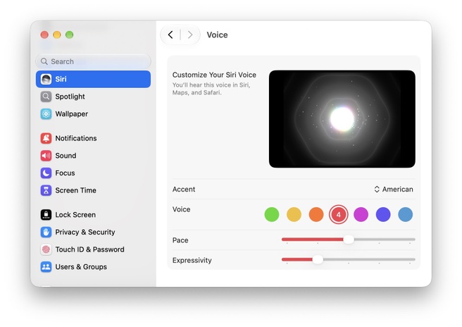 Nieuwe Siri-stemmen in macOS 27