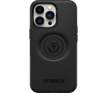 Otterbox OtterBox Otter+Pop Case voor iPhone 13 Pro Max / iPhone 12 Pro Max, Schokbestendig, Valbestendig, Beschermhoes met PopSockets PopGrip, 3x getest volgens militaire standaard, Antimicrobieel, Zwart