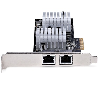 Startech.com 2-Port 10GbE PCIe Netwerk Adapter Kaart, Netwerk Kaart voor PC/Desktop/Server, Zes Snelheden, PCIe Gigabit Ethernet Kaart met Jumbo Frame Ondersteuning, NIC/LAN Interface Kaart, 10GBASE-T en NBASE-T